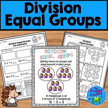 Preview of Division Equal Groups | Division Worksheets | Division Practice