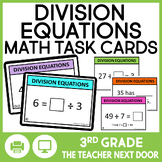 3rd Grade Division Equations Task Cards - 3rd Grade Divisi