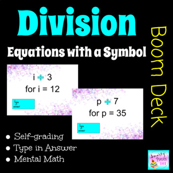 Preview of Division Equations with a Symbol  BOOM Deck Digital