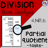 Division Error Analysis: Partial Quotients {CCSS 4.NBT.6}