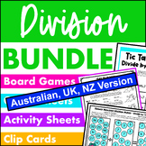 Division Fact Fluency Bundle Games and Activities [AUST UK