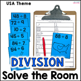 Division Fact Fluency - Solve the Room Activity - USA 3rd 
