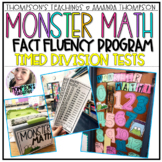 Division Fact Fluency Tests- Monster Math | FACT FLUENCY