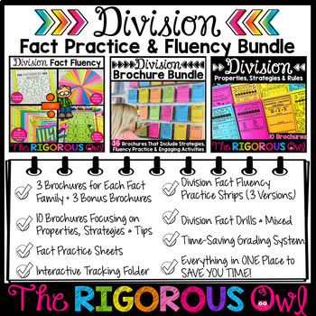 Preview of Division Fact Practice Fluency MEGA Bundle