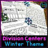 Winter Division Fact Snow Activities, Games, Centers, Sort