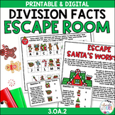 Division Facts 3.OA.2 CHRISTMAS ESCAPE ROOM | Digital & Printable