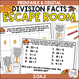 Division Facts 3.OA.2 THANKSGIVING ESCAPE ROOM | Digital &