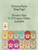 Division Facts Tags - Division Star! 0-12 Tables