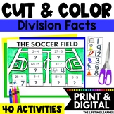 Division Facts Cut and Color Yearlong Bundle 