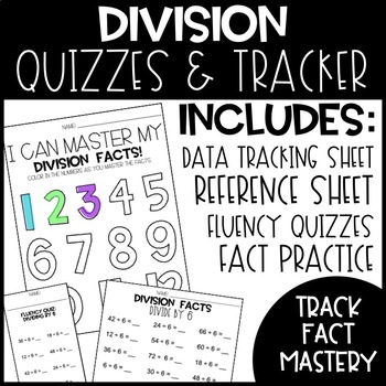 Preview of Division Facts Data Tracker - Division Fluency - Fact Fluency