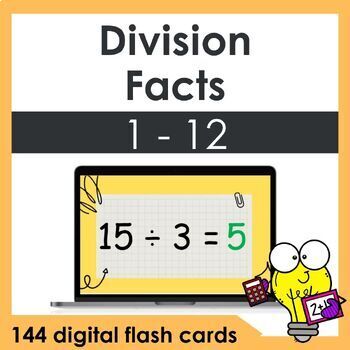 Preview of Division Facts Fluency Google Slide Presentation for division facts 1-12