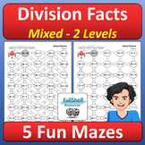 Division Facts Fluency Math Mazes Fun Review Worksheets Ac