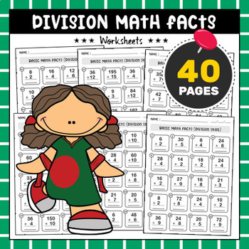 Preview of Division Facts Fluency Practice Basic Math, Basic Math Facts, Activities Numbers