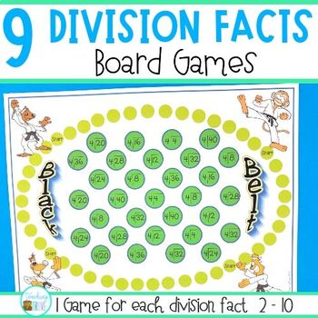 Division Games for each Division Fact by Teaching Trove | TpT