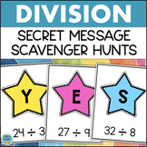 Division Facts Math Secret Code Scavenger Hunt Activities