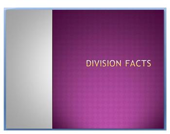 Preview of Division Facts PowerPoint- Math Facts