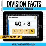Division Facts Practice BOOM™ Cards | Mixed Division 1-10
