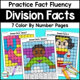 Division Facts Practice Color by Number Activity for Divis