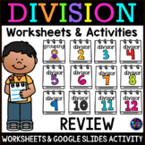 Division Facts Practice Worksheets and Google Slides™ Cards
