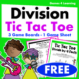 Free Tic Tac Toe Division Games for Math Fact Fluency - Pr