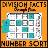Division Facts through 5's Number Sort, Matching Game- Inc
