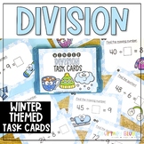 Division & Finding the Unknown Number - Winter Themed Task Cards