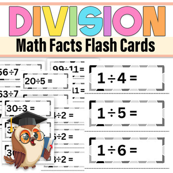 Preview of Division Flash Cards |Division Fact Practice | Division Fact Fluency Flash Cards