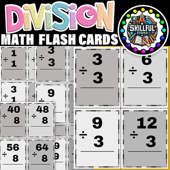 Preview of Division Flash Cards |Division Fact Practice | Division Fact Fluency Flash Cards