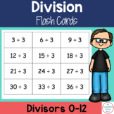 Division Flash Cards | Divisors 0-12 With Answers on Back