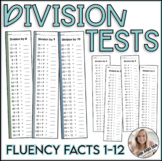Division Fluency Quiz Strips | Facts up to 12