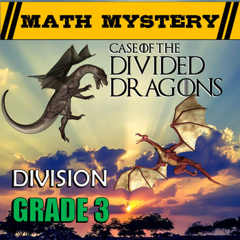 Preview of Division Game - 3rd Grade Math Mystery Activity Facts & Word Problems Included