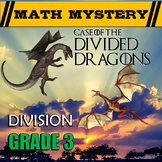 Division Game - 3rd Grade Math Mystery Activity Facts & Wo