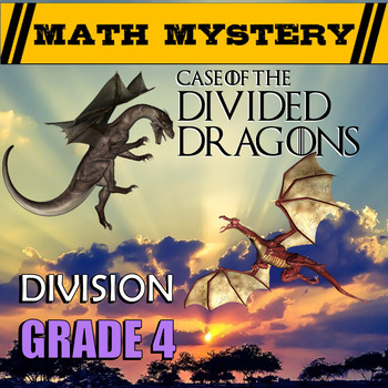 Preview of Division Game Review with Remainders  4th Grade Math Mystery Activity Worksheets