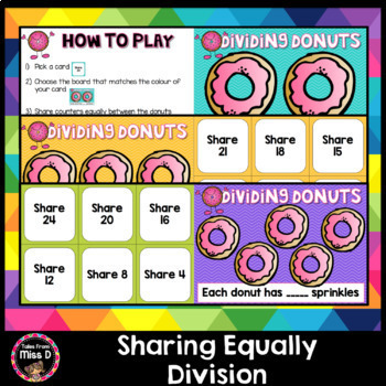 Preview of Division Game - Sharing Equally - Division Mats