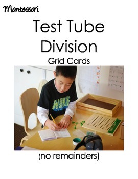 Preview of Montessori Test Tube Division (no remainders)