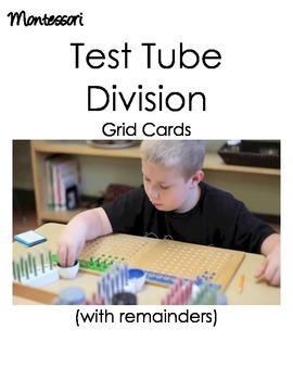 Preview of Montessori Test Tube Division (with remainders)