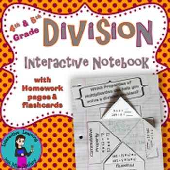 Preview of Division Interactive Notebook and Homework Pages 