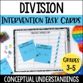 Division Intervention Task Cards | Division Conceptual Und
