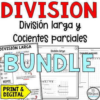 Preview of Division Larga - Cocientes parciales - Long Division in Spanish