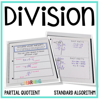 Preview of Long Division Unit: Standard Algorithm and Partial Quotient Method