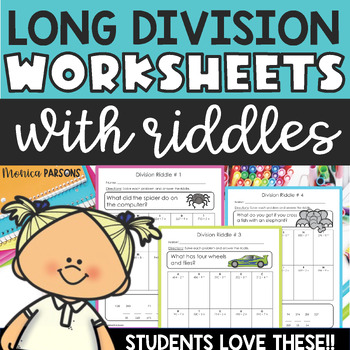 Preview of Long Division Practice Worksheets Division Review Activities