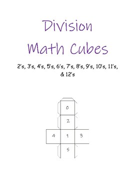 Preview of Division Math Cubes