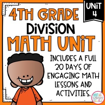 Preview of Division Math Unit with Activities for FOURTH GRADE