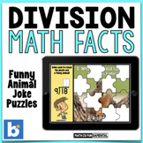 Division Math Fact Practice | Animal Hidden Picture Puzzle