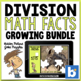 Division Math Facts GROWING BUNDLE | Boom Cards | Hidden P