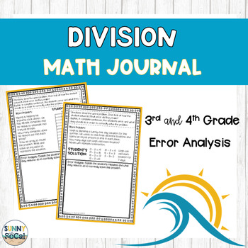 Preview of Division | Math Journal | Error Analysis and Problem Solving