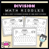 Division Math Riddles Worksheets | 2 and 3-Digits Dividend