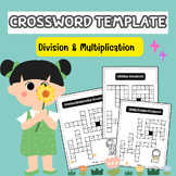 Division-Multiplication Crossword Puzzles,Crossword Templa