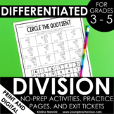 Division Worksheets - No Prep Printables with Exit Tickets