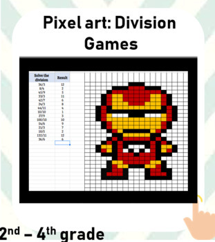 Preview of Division Pixel Art | Math Games